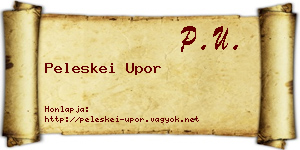 Peleskei Upor névjegykártya